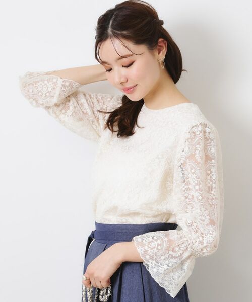 Couture Brooch / クチュールブローチ シャツ・ブラウス | 【一枚で着映える・華やか・通勤】エンブロチュール キャンディーズブラウス | 詳細6