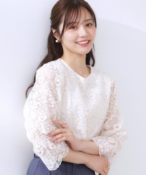 Couture Brooch / クチュールブローチ シャツ・ブラウス | 【一枚で着映える・華やか・通勤】エンブロチュール キャンディーズブラウス | 詳細9