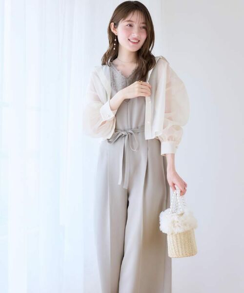 Couture Brooch / クチュールブローチ シャツ・ブラウス | 【洗える・オシャレな透け感】パール調ボタンシアーシャツ | 詳細11