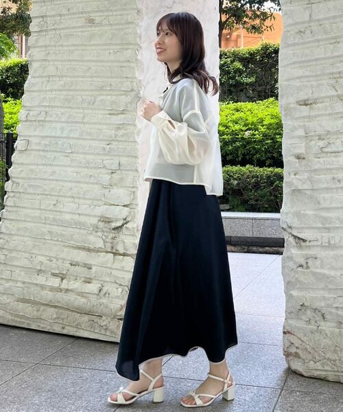 Couture Brooch / クチュールブローチ シャツ・ブラウス | 【洗える・オシャレな透け感】パール調ボタンシアーシャツ | 詳細15