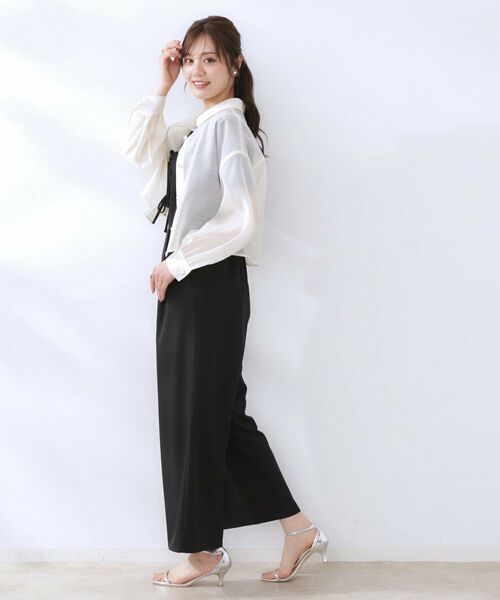 Couture Brooch / クチュールブローチ シャツ・ブラウス | 【洗える・オシャレな透け感】パール調ボタンシアーシャツ | 詳細2