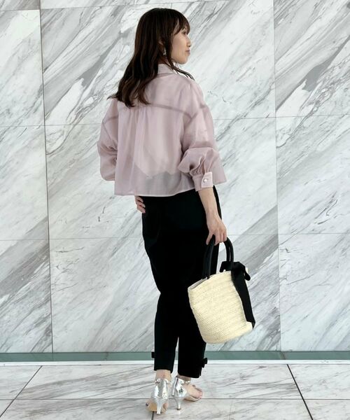 Couture Brooch / クチュールブローチ シャツ・ブラウス | 【洗える・オシャレな透け感】パール調ボタンシアーシャツ | 詳細27