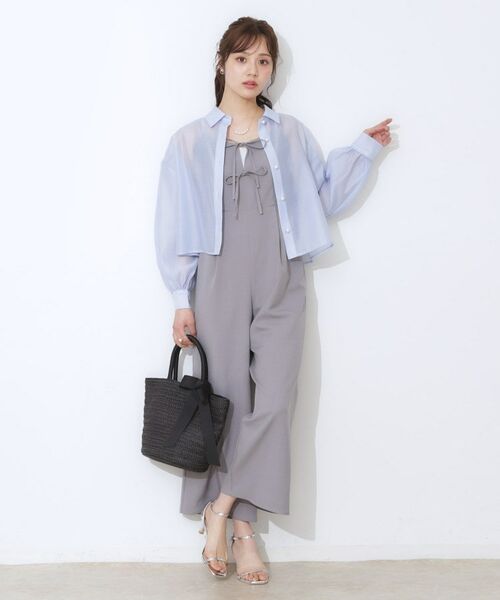 Couture Brooch / クチュールブローチ シャツ・ブラウス | 【洗える・オシャレな透け感】パール調ボタンシアーシャツ | 詳細29