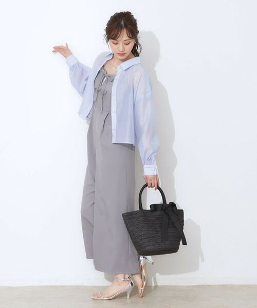 Couture Brooch / クチュールブローチ シャツ・ブラウス | 【洗える・オシャレな透け感】パール調ボタンシアーシャツ | 詳細30