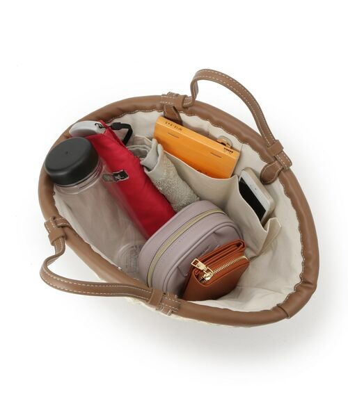 Couture Brooch / クチュールブローチ トートバッグ | 合皮トリミングペーパートート | 詳細8