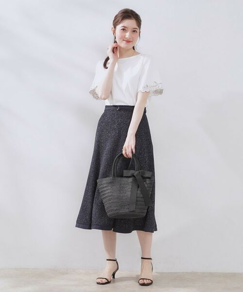 Couture Brooch / クチュールブローチ トートバッグ | リボンディティールかごトートバッグ | 詳細12