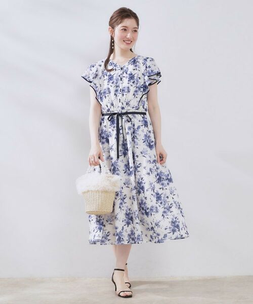 Couture Brooch / クチュールブローチ ハンドバッグ | フリルデザインパール調ハンドルカゴバッグ | 詳細11