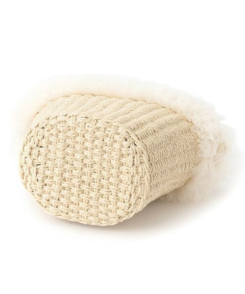 Couture Brooch / クチュールブローチ ハンドバッグ | フリルデザインパール調ハンドルカゴバッグ | 詳細4