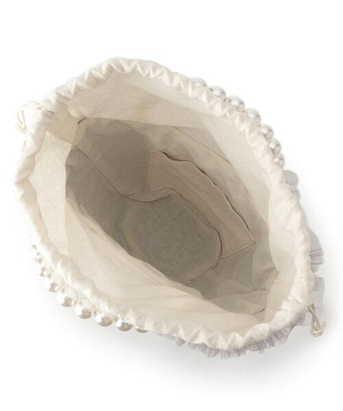 Couture Brooch / クチュールブローチ ハンドバッグ | フリルデザインパール調ハンドルカゴバッグ | 詳細6