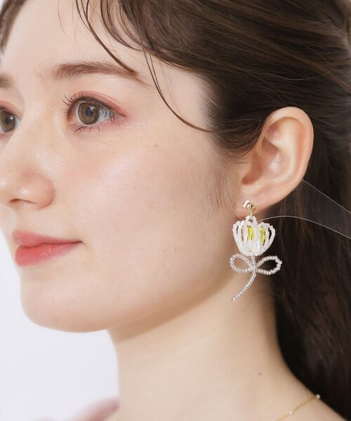 Couture Brooch / クチュールブローチ ピアス・イヤリング | フラワービーズピアス | 詳細5