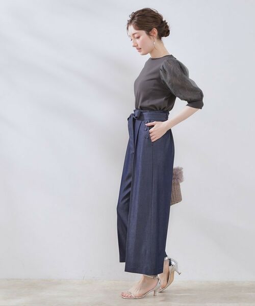 Couture Brooch / クチュールブローチ ニット・セーター | 【洗える・UV機能・通勤】オーガンレース袖ニット | 詳細24