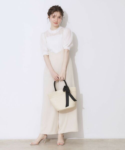 Couture Brooch / クチュールブローチ ニット・セーター | 【上品な透け感・通勤】シアーシャーリングニットトップス | 詳細1