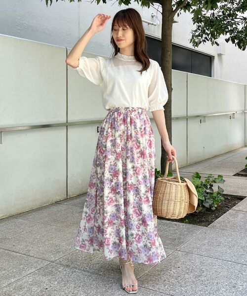 Couture Brooch / クチュールブローチ ニット・セーター | 【上品な透け感・通勤】シアーシャーリングニットトップス | 詳細11