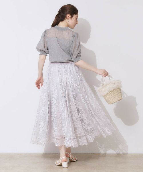 Couture Brooch / クチュールブローチ ニット・セーター | 【上品な透け感・通勤】シアーシャーリングニットトップス | 詳細17