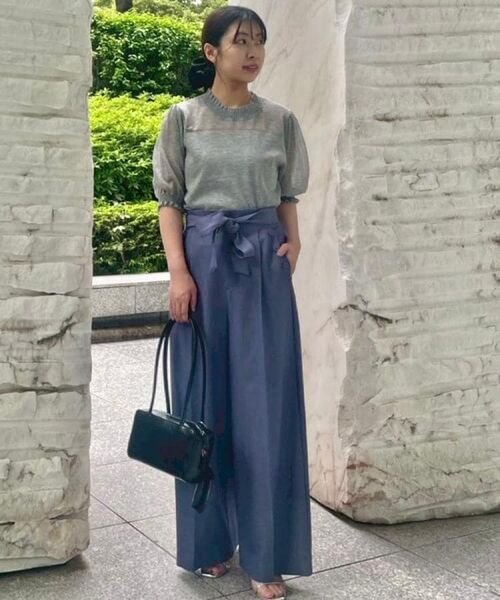 Couture Brooch / クチュールブローチ ニット・セーター | 【上品な透け感・通勤】シアーシャーリングニットトップス | 詳細21