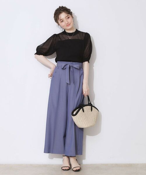 Couture Brooch / クチュールブローチ ニット・セーター | 【上品な透け感・通勤】シアーシャーリングニットトップス | 詳細25