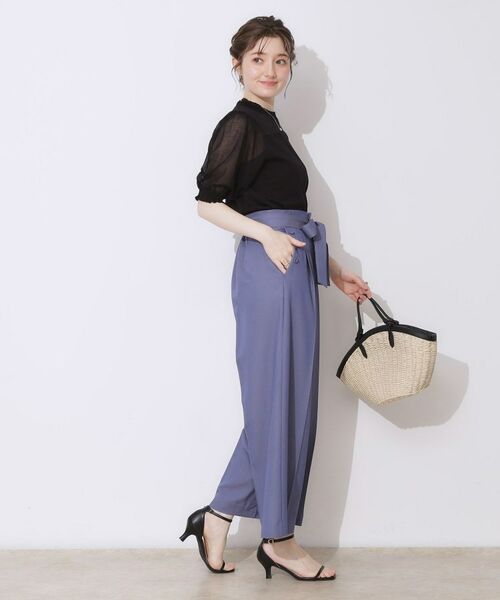 Couture Brooch / クチュールブローチ ニット・セーター | 【上品な透け感・通勤】シアーシャーリングニットトップス | 詳細26