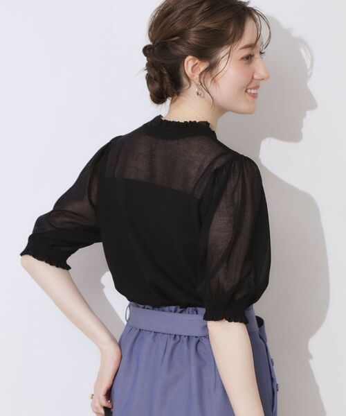 Couture Brooch / クチュールブローチ ニット・セーター | 【上品な透け感・通勤】シアーシャーリングニットトップス | 詳細30