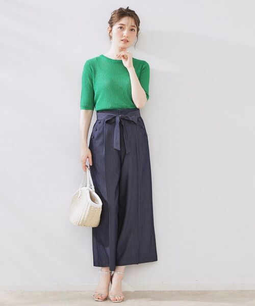 Couture Brooch / クチュールブローチ ニット・セーター | ラメリブ5分袖ニット | 詳細11