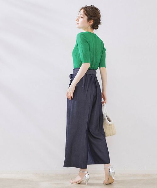 Couture Brooch / クチュールブローチ ニット・セーター | ラメリブ5分袖ニット | 詳細13