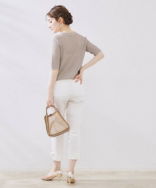 Couture Brooch / クチュールブローチ ニット・セーター | ラメリブ5分袖ニット | 詳細20