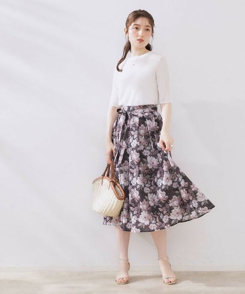 Couture Brooch / クチュールブローチ ニット・セーター | ラメリブ5分袖ニット | 詳細4