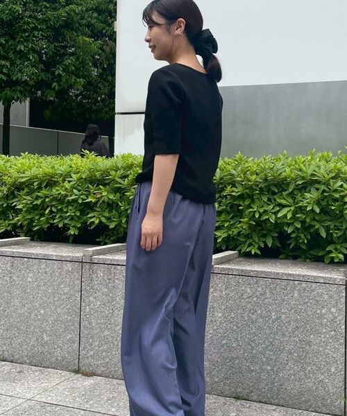 Couture Brooch / クチュールブローチ カットソー | 【マシンウォッシャブル・アンチピリング・二の腕カバー】ハートネックテレコ5分袖プルオーバー | 詳細22