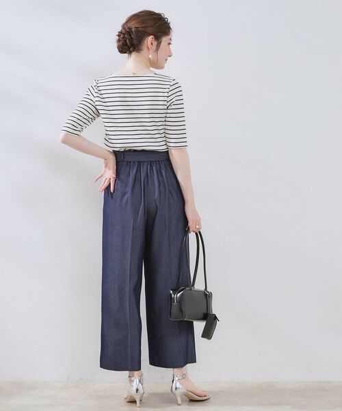 Couture Brooch / クチュールブローチ カットソー | 【マシンウォッシャブル・アンチピリング・二の腕カバー】ハートネックテレコ5分袖プルオーバー | 詳細26