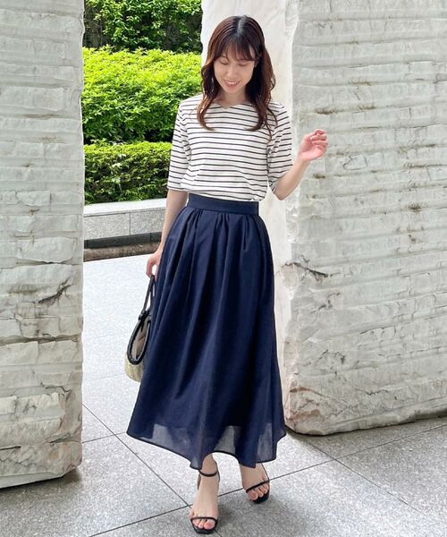 Couture Brooch / クチュールブローチ カットソー | 【マシンウォッシャブル・アンチピリング・二の腕カバー】ハートネックテレコ5分袖プルオーバー | 詳細30