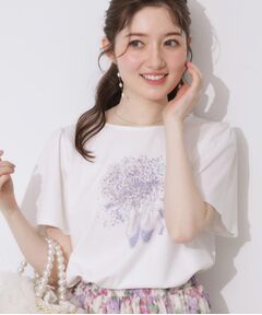 Couture Brooch / クチュールブローチ Tシャツ | 【接触冷感・UVカット】トゥシューズプリントTシャツ