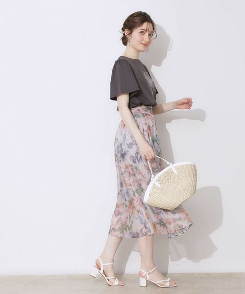 Couture Brooch / クチュールブローチ Tシャツ | 【接触冷感・UVカット】トゥシューズプリントTシャツ | 詳細12