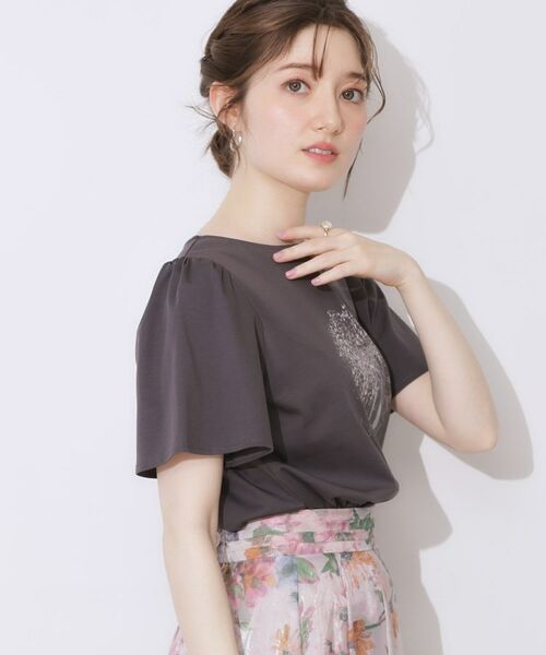 Couture Brooch / クチュールブローチ Tシャツ | 【接触冷感・UVカット】トゥシューズプリントTシャツ | 詳細15