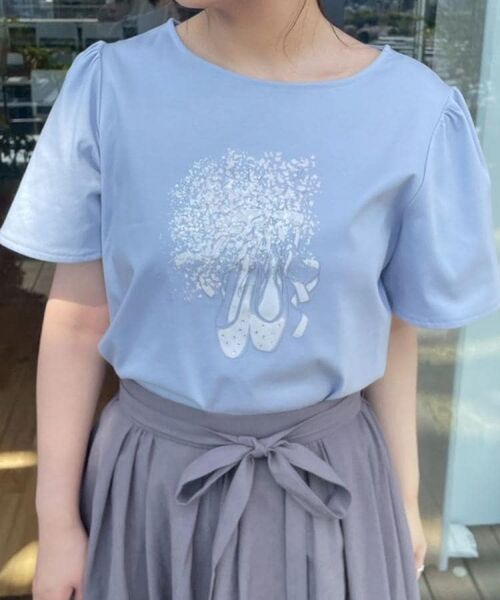 Couture Brooch / クチュールブローチ Tシャツ | 【接触冷感・UVカット】トゥシューズプリントTシャツ | 詳細30