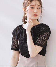 Couture Brooch / クチュールブローチ カットソー | レースフレアオフショルTOPS