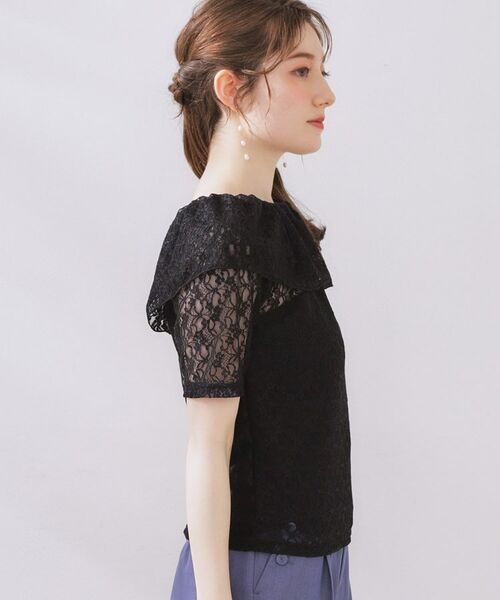 Couture Brooch / クチュールブローチ カットソー | レースフレアオフショルTOPS | 詳細16