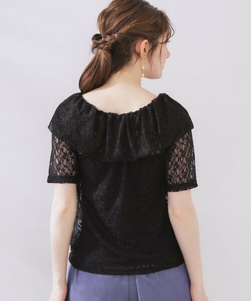 Couture Brooch / クチュールブローチ カットソー | レースフレアオフショルTOPS | 詳細17