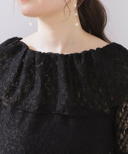 Couture Brooch / クチュールブローチ カットソー | レースフレアオフショルTOPS | 詳細18