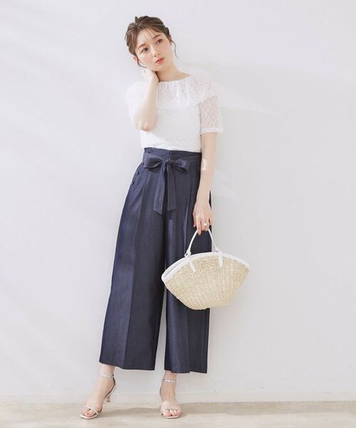 Couture Brooch / クチュールブローチ カットソー | レースフレアオフショルTOPS | 詳細4