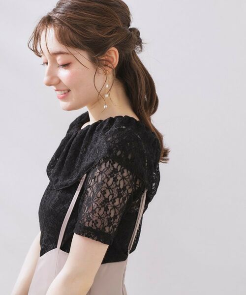 Couture Brooch / クチュールブローチ カットソー | レースフレアオフショルTOPS | 詳細9