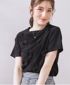 Couture Brooch / クチュールブローチ カットソー | フラワーデザイン半袖TOPS