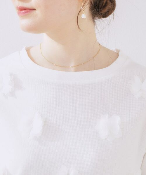 Couture Brooch / クチュールブローチ カットソー | フラワーデザイン半袖TOPS | 詳細18