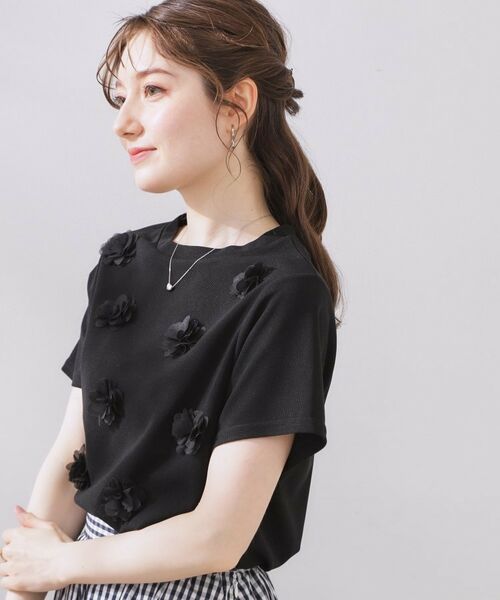 Couture Brooch / クチュールブローチ カットソー | フラワーデザイン半袖TOPS | 詳細9