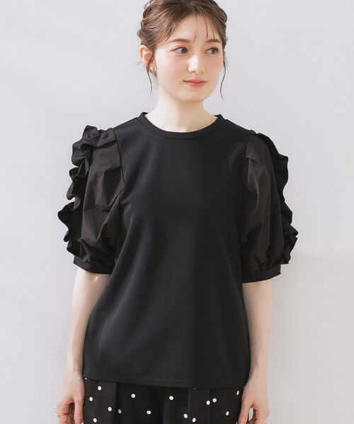 Couture Brooch / クチュールブローチ カットソー | 袖異素材デザインカットソー | 詳細14