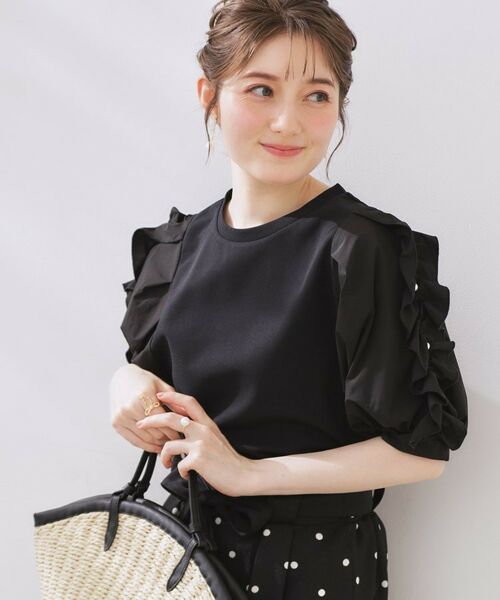 Couture Brooch / クチュールブローチ カットソー | 袖異素材デザインカットソー | 詳細8