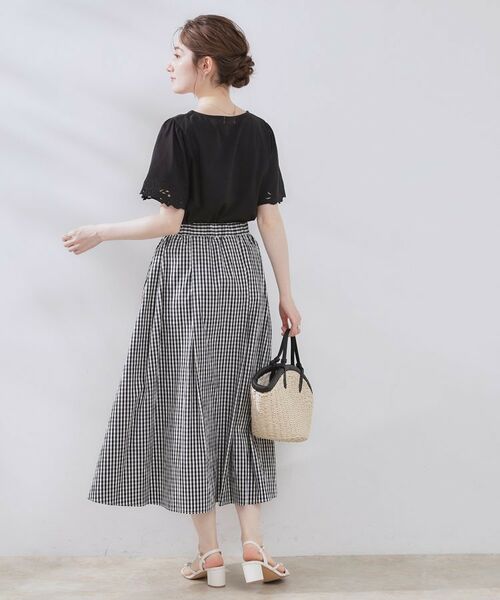 Couture Brooch / クチュールブローチ カットソー | 【接触冷感・UVカット】袖エンブロサイロコンパクトトップス | 詳細13