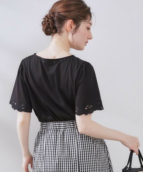 Couture Brooch / クチュールブローチ カットソー | 【接触冷感・UVカット】袖エンブロサイロコンパクトトップス | 詳細16