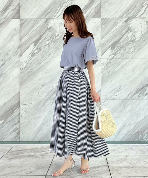 Couture Brooch / クチュールブローチ カットソー | 【接触冷感・UVカット】袖エンブロサイロコンパクトトップス | 詳細28