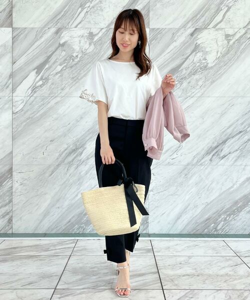 Couture Brooch / クチュールブローチ カットソー | 【接触冷感・UVカット】袖エンブロサイロコンパクトトップス | 詳細7