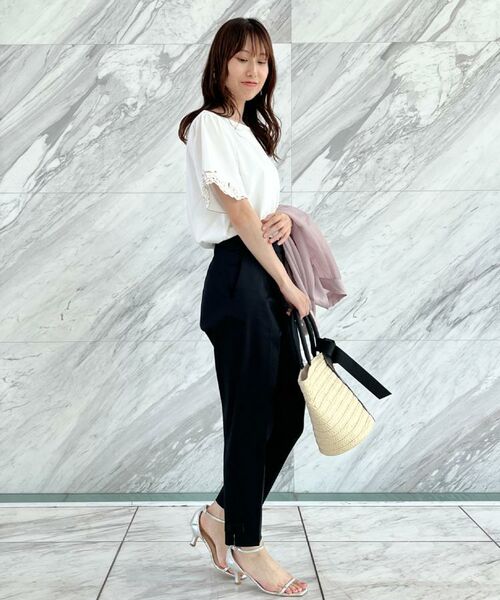 Couture Brooch / クチュールブローチ カットソー | 【接触冷感・UVカット】袖エンブロサイロコンパクトトップス | 詳細8