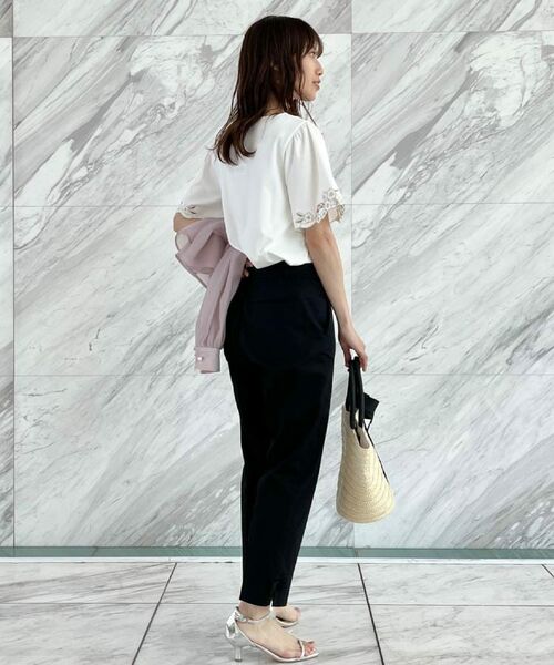 Couture Brooch / クチュールブローチ カットソー | 【接触冷感・UVカット】袖エンブロサイロコンパクトトップス | 詳細9